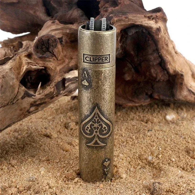 Fire Starting Kit - インフレータブルフリントクリッパーライター,ポータブルグラインダー,金属繊維,ブタンガスジェット,ギフトボックス,新品