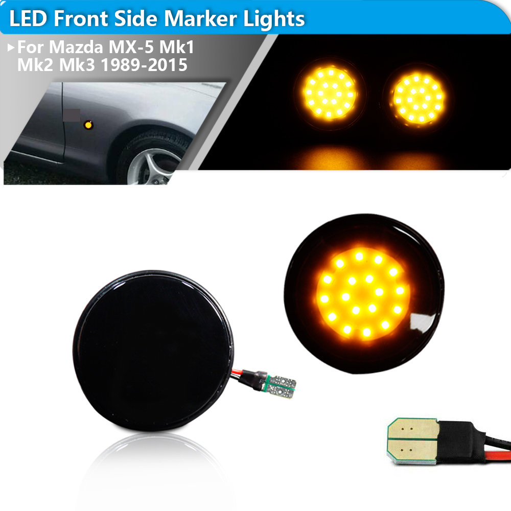Signal Panel Orange - 2個入り iJDM LEDフロントサイドマーカーライト ウインカーライト サイドリピーターランプ 12V