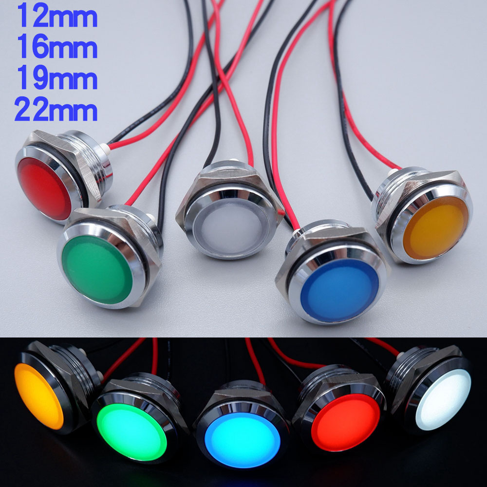 防水球状ラウンドシグナルランプ,金属LEDインジケーター,赤 - Signal Panel Orange のレビューと価格
