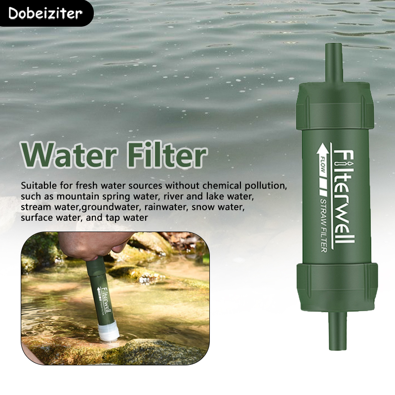 ミニ浄水フィルターストロー ポータブル アウトドア 緊急浄水 - Water Purification Straw のレビューと価格