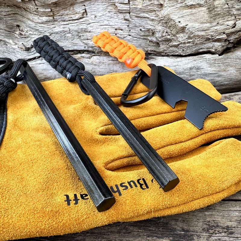 手織りロープ六角形フリントマグネシウムスティックアウトドアサ - Fire Starting Kit のレビューと価格