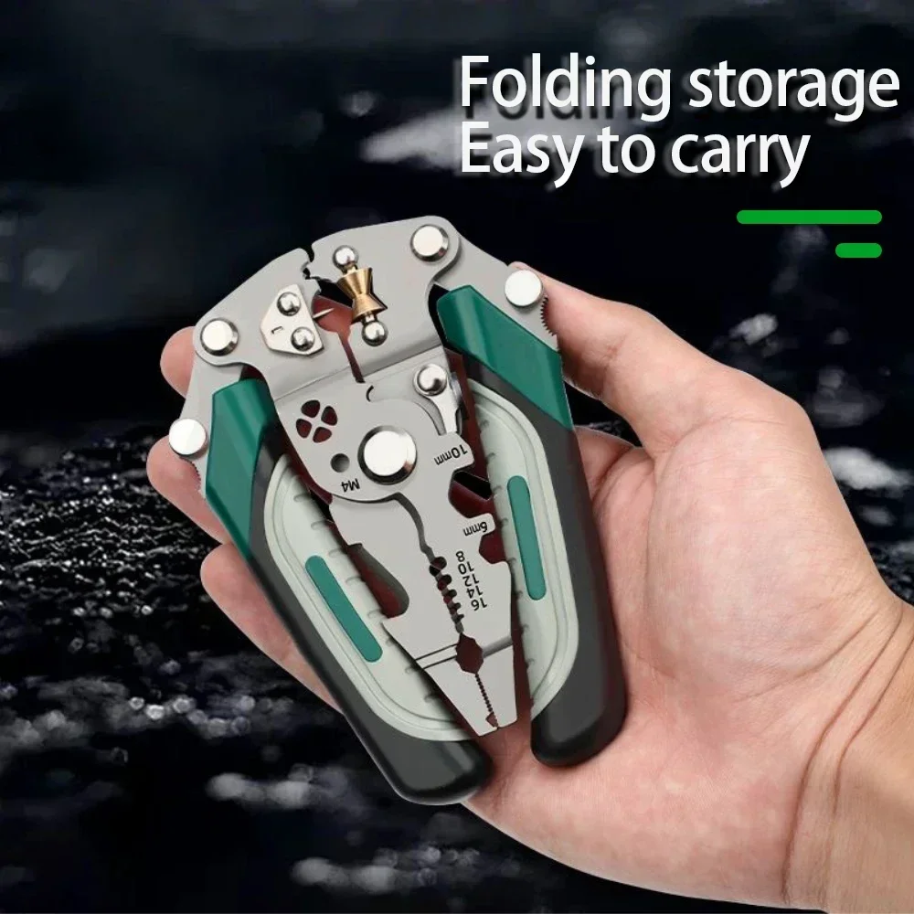 新しい折りたたみ式ワイヤーストリッパー、プーリーデザイン多機 - Multi Tool Plier のレビューと価格