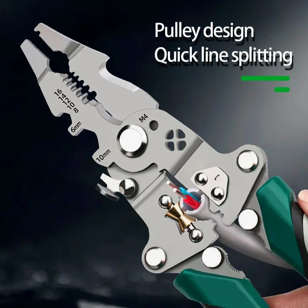 新しい折りたたみ式ワイヤーストリッパー、プーリーデザイン多機 - Multi Tool Plier のレビューと価格