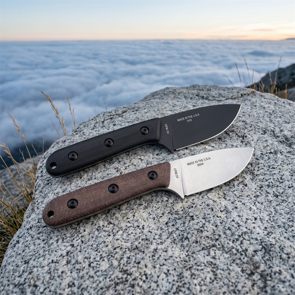 固定刃アウトドアサバイバルナイフ、マイカルタハンドルとカイデ - Bushcraft Knife Fixed のレビューと価格