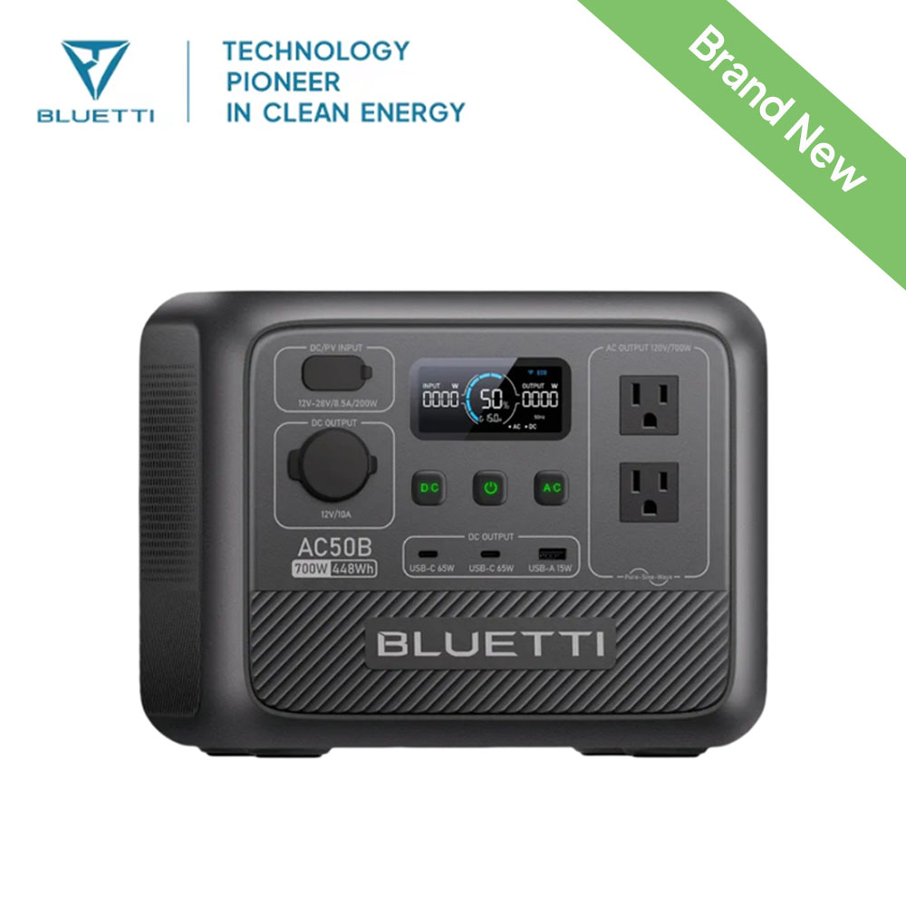 BLUETTI AC50B ポータブル電源 700W 448 - Solar Emergency Charger のレビューと価格