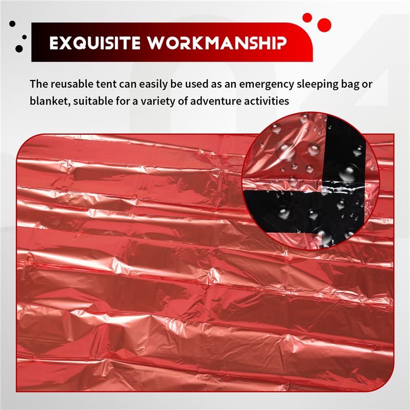 A69P-緊急用寝袋 2人用サバイバル寝袋 サーマルビビーサ - Bivy Bag Emergency のレビューと価格