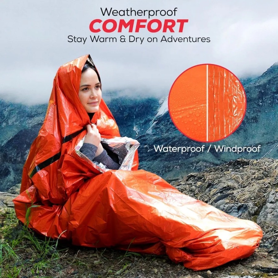 1PC 防雨緊急寝袋 - 防水テントキット、緊急シェルター、 - Emergency Mylar Tent のレビューと価格