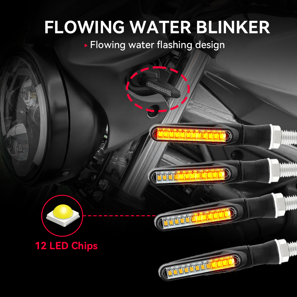 オートバイ LED ウインカー方向指示器点滅リアテールブレー - Sos Light Strobe のレビューと価格