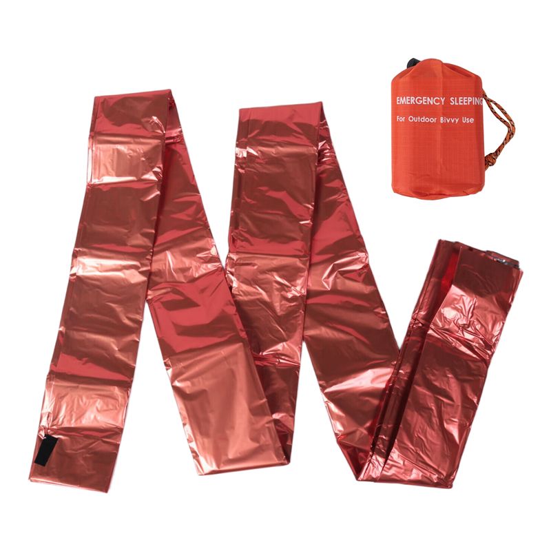【在庫あり】緊急用寝袋 2人用 サバイバル寝袋 保温ビビィサ - Bivy Bag Emergency のレビューと価格