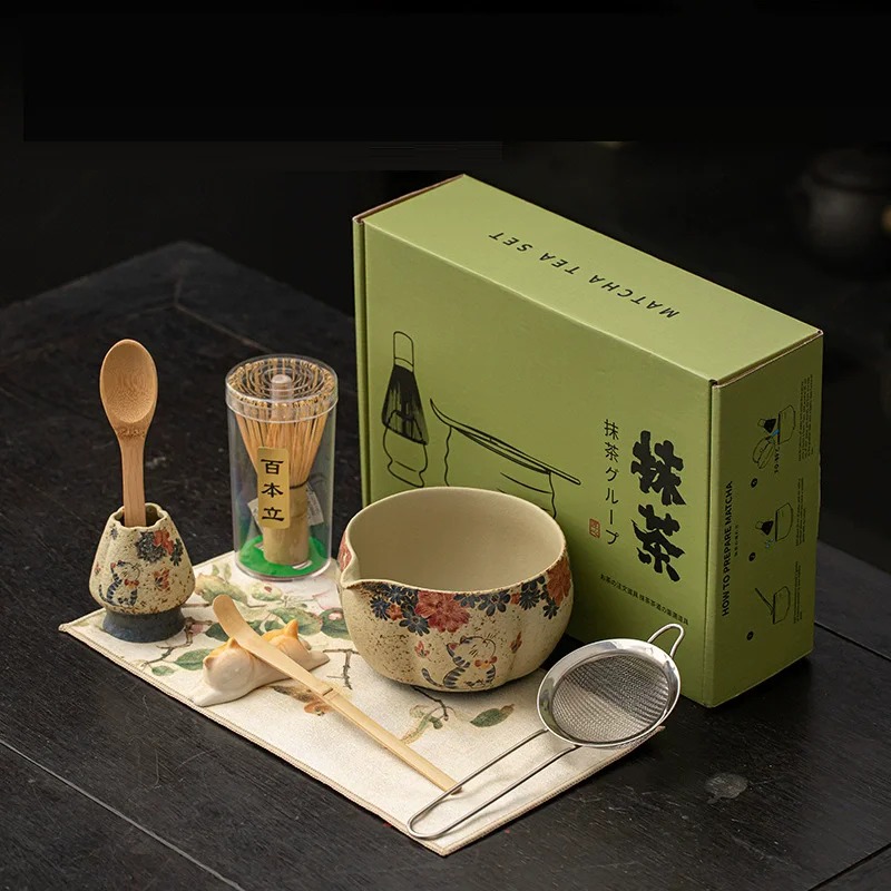 8点セット 日本製 火打石抹茶セット 竹製抹茶茶筅 高級抹茶 - Fire Starting Kit のレビューと価格