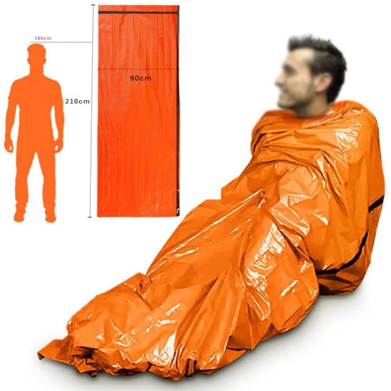 ポータブル防水緊急サバイバル寝袋屋外 EDC キャンプギアサ - Bivy Bag Emergency のレビューと価格