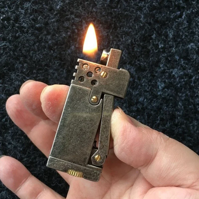 レトロガソリンフリントサイドプレッシャー点火式シガレットライ - Fire Starting Kit のレビューと価格