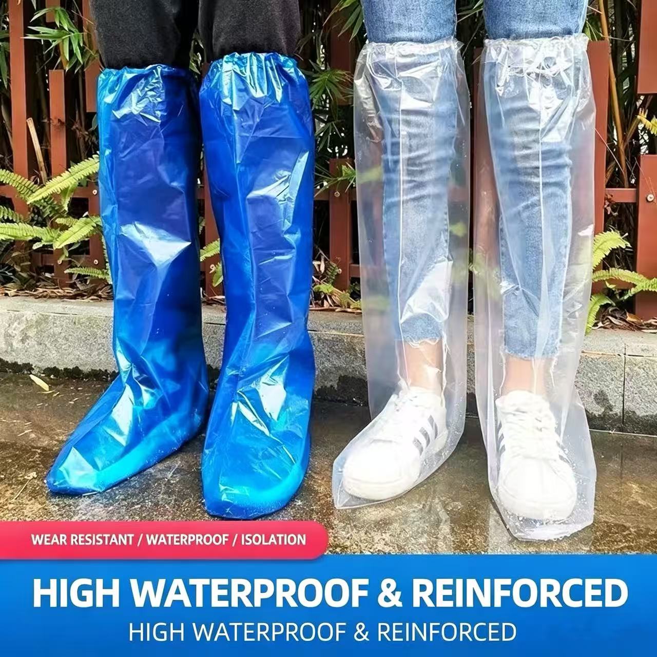 10 個使い捨て厚手の PE レインシューズカバー 1 個  - Emergency Poncho Rain のレビューと価格