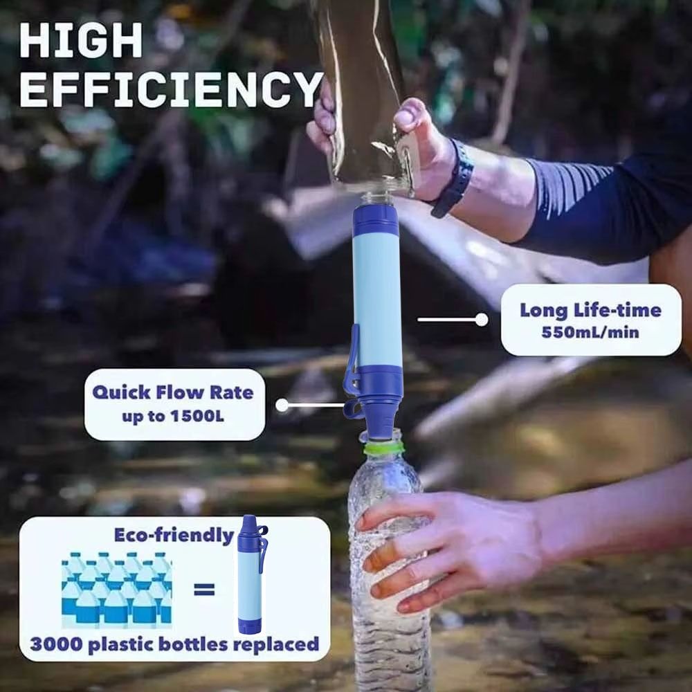 ミニミニ浄水ストロー、直接飲用可能な浄水ストロー、サバイバル - Water Purification Straw のレビューと価格